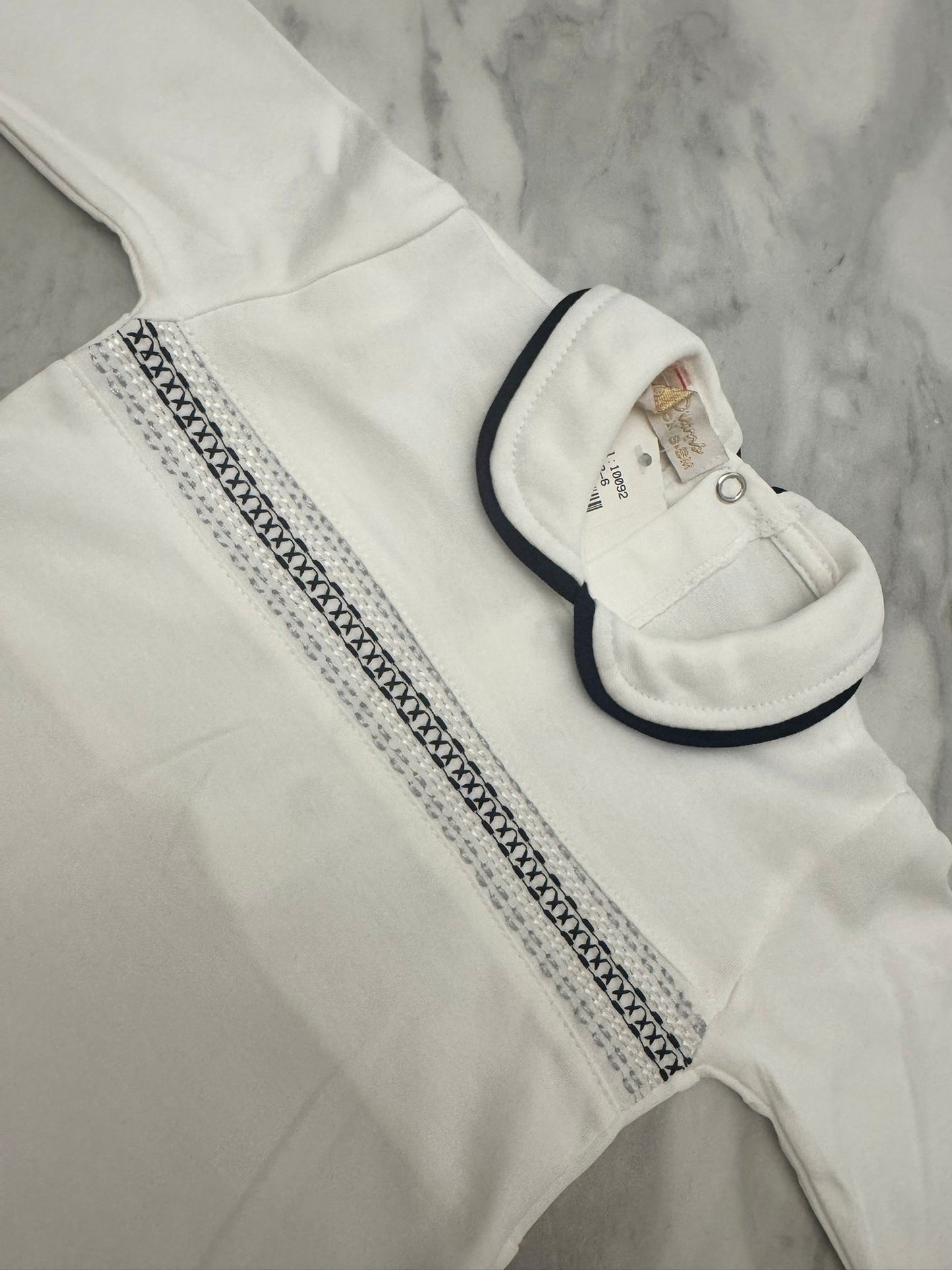 Boys smocked babygrow