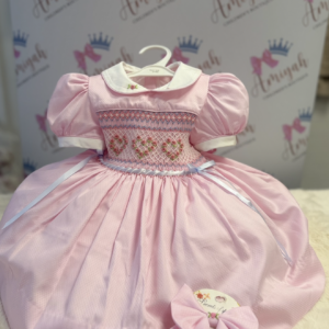 Pink Heart Smock Dress