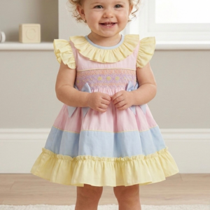 Rainbow Smocked Dress