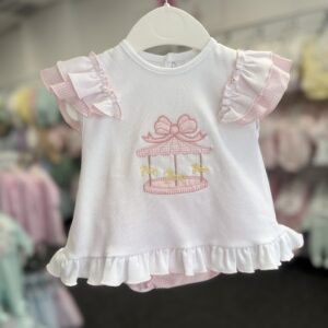 Pink carousel jam pants set
